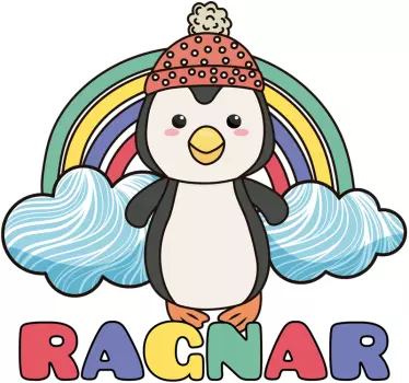 Wall sticker charming penguin sculpture - TenStickers