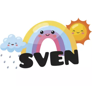 Wall stickers for kid whimsical rainbow scene - TenStickers