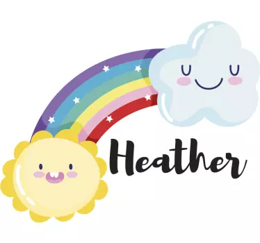Wall stickers for kid cute rainbow and sun - TenStickers