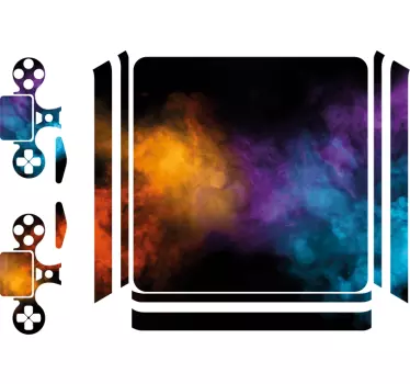 Vibrant color swirl object sticker - TenStickers