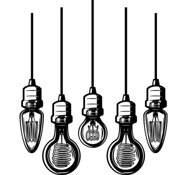 Object sticker hanging light fixtures - TenStickers