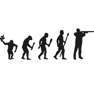 Hunting Evolution vinyl silhouette decal - TenStickers