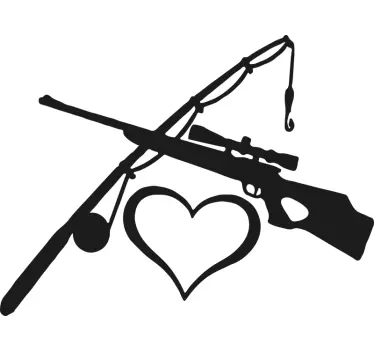 Object sticker crossed fishing rods - TenStickers