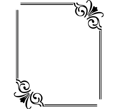 Vintage border window decal - TenStickers