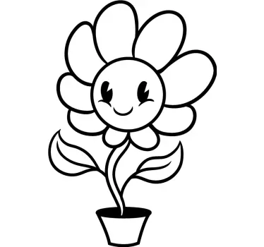Smile sunflower window decal - TenStickers