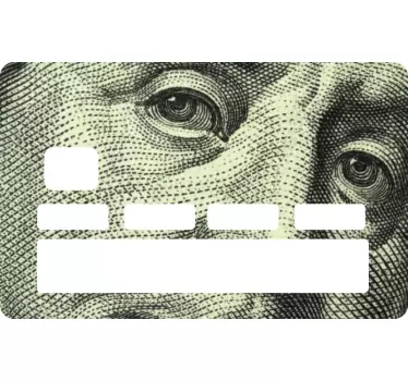 Eyes dollar looking bank card decal - TenStickers