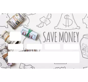 Credit card sticker save money design - TenStickers