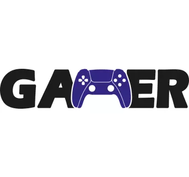 joystick gamer logo window decal - TenStickers