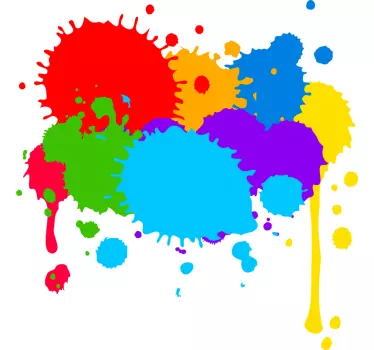 Spray colors splash  Abstract Sticker - TenStickers