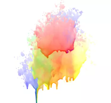 Multiple colors splash  Abstract Sticker - TenStickers