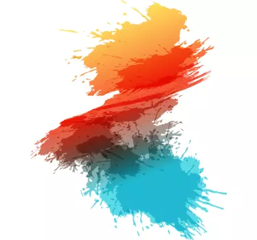 Splash colors spots Abstract Sticker - TenStickers