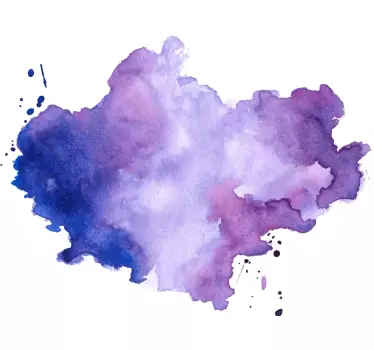 Aquarella splash color Abstract Sticker - TenStickers
