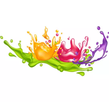Painting splash Abstract Sticker - TenStickers