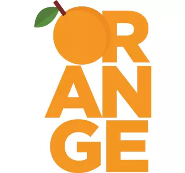 Fruit sticker fresh orange design - TenStickers