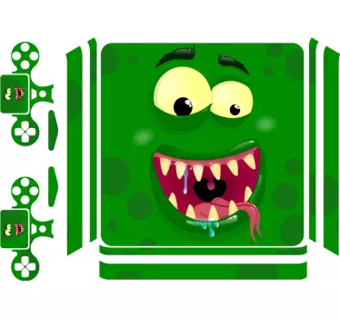 PS4 green monster Playstation 4 stickers - TenStickers