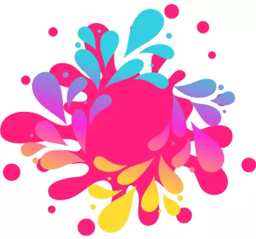 Splash petals vinyl wall art - TenStickers