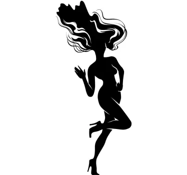 People sticker elegant silhouette woman - TenStickers