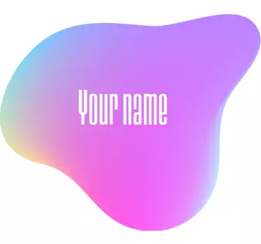 Personalised logo gradient fluid  Custom Sticker - TenStickers