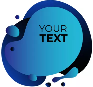 Shop window sticker custom blue shape - TenStickers