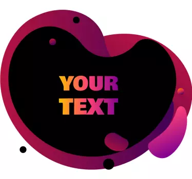 Customisable sticker with customizable bold text - TenStickers