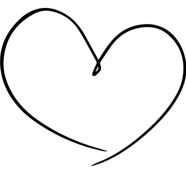 Minimalist heart wall decor - TenStickers