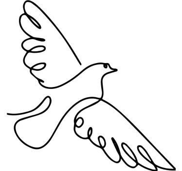 Minimalist dove bird sticker - TenStickers