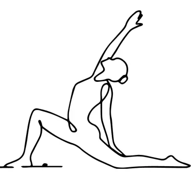 Minimalist Yoga Stretch people decals - TenStickers