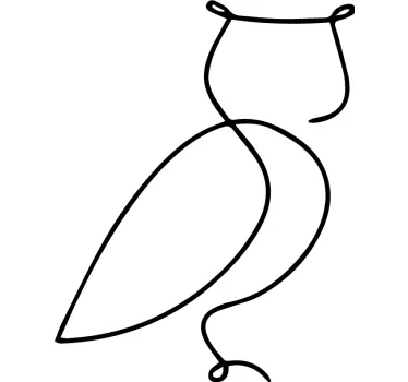 Minimalist Owl bird decal - TenStickers