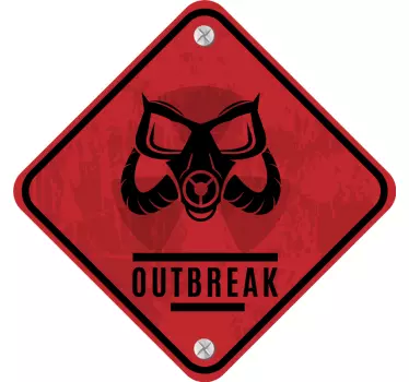 Object sticker caution outbreak sign - TenStickers