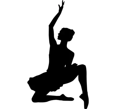 Ballet girl silhouette dance decal - TenStickers