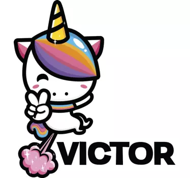 Funny farting unicorn  Custom Sticker - TenStickers