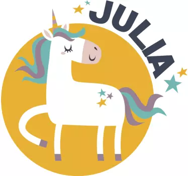 Wall stickers for kid unicorn personalized name - TenStickers
