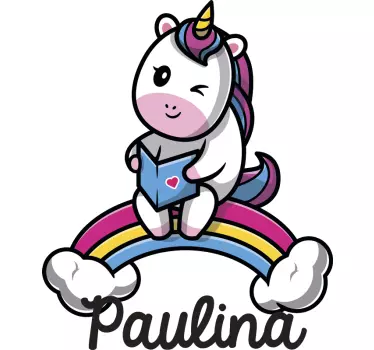 Wall stickers for kid cute unicorn sitting - TenStickers