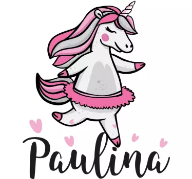 Cute unicorn in a skirt  Custom Sticker - TenStickers