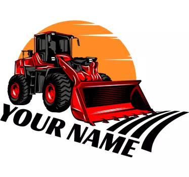 Object sticker excavator equipment personalization - TenStickers