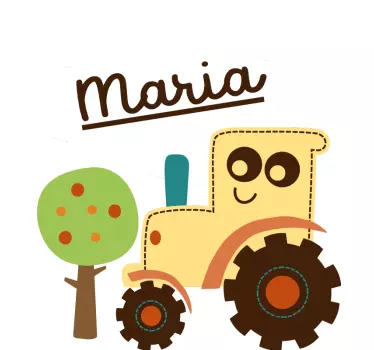 Wall stickers for kid happy tractor scene - TenStickers