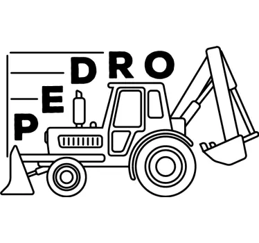 Wall stickers for kid excavator custom design - TenStickers