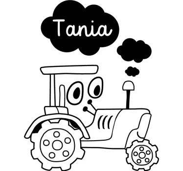 Wall stickers for kid cute tractor illustration - TenStickers
