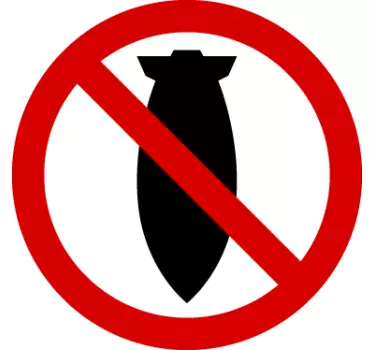 No More Bombs Sticker - TenStickers