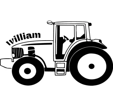 Farm animal wall sticker customized tractor art - TenStickers