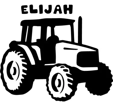 Farm animal wall sticker customizable tractor design - TenStickers