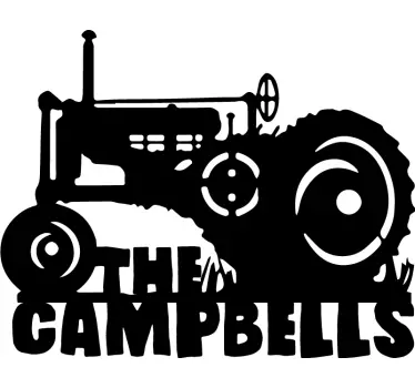 Object sticker personalized tractor design - TenStickers