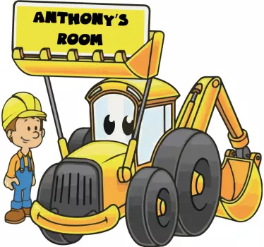 Wall stickers for kid construction vehicle design - TenStickers