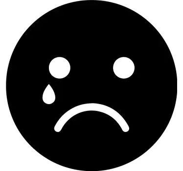 Circus wall sticker sad face emoticon - TenStickers