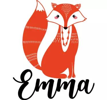 Wall sticker cute fox illustration - TenStickers