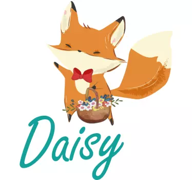Wall sticker playful fox character - TenStickers
