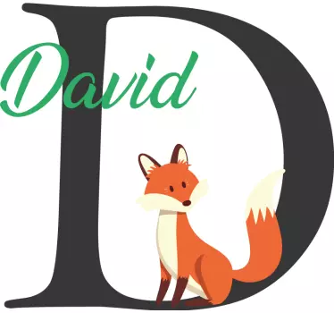 Location sticker personalized fox note - TenStickers