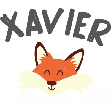 Farm animal wall sticker playful fox head - TenStickers
