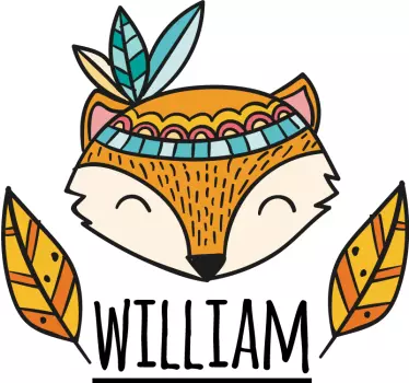 Wall stickers for kid charming fox artwork - TenStickers
