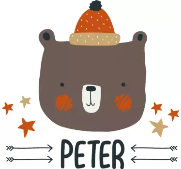 Wall stickers for kid charming bear sculpture - TenStickers